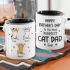 The Most Purrfect Cat Dad Ever - Cat Personalized Custom Accent Mug - Father's Day, Gift For Pet Owners, Pet Lovers