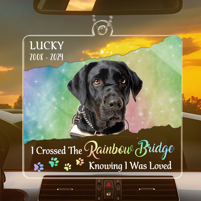 Custom Photo A Piece Of My Heart - Memorial Personalized Custom Car Ornament - Acrylic Custom Shaped - Sympathy Gift For Pet Owners, Pet Lovers