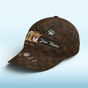 Love Comes In Fur And Paws Brown - Dog & Cat Personalized Custom Hat, All Over Print Classic Cap - New Arrival, Gift For Pet Owners, Pet Lovers