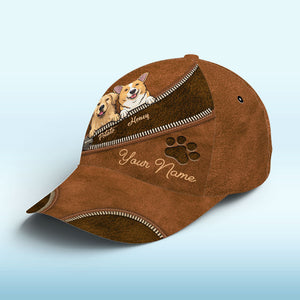 Time Spent With Pets Is Never Wasted - Dog & Cat Personalized Custom Hat, All Over Print Classic Cap - Gift For Pet Owners, Pet Lovers