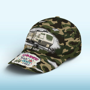 Camping Is My Favourite Therapy - Camping Personalized Custom Hat, All Over Print Classic Cap - Gift For Camping Lovers