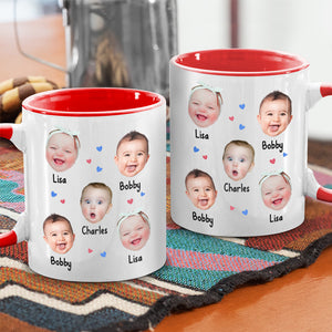 Custom Photo Filled With Love - Family Personalized Custom Accent Mug - Gift For Family Members