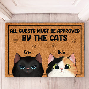 All Guests Must Be Approved - Cat Personalized Custom Decorative Mat - Gift For Pet Owners, Pet Lovers