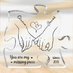 You Are My Heart, My Life - Couple Personalized Custom Puzzle Shaped Acrylic Plaque - Gift For Husband Wife, Anniversary