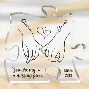 Tu es mon cœur, ma vie – Plaque acrylique personnalisée en forme de puzzle pour couple – Cadeau pour mari et femme, anniversaire