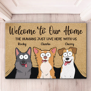 Human, We Know You're Here - Dog Personalized Custom Decorative Mat - Gift For Pet Owners, Pet Lovers