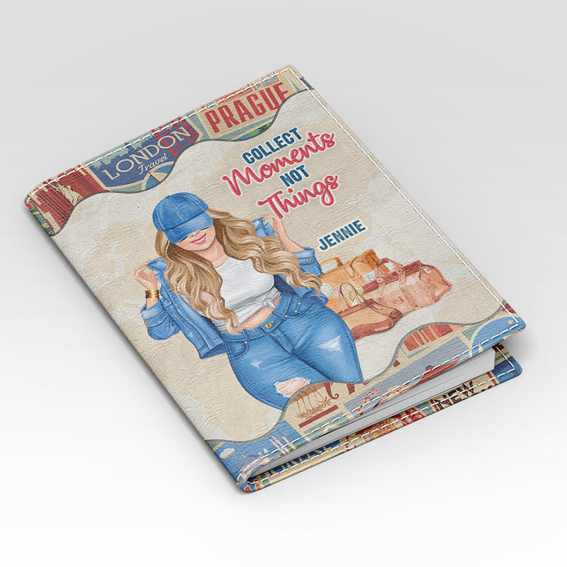 Travel Is The Healthiest Addiction - Travel Personalized Custom Passport Cover, Passport Holder - Holiday Vacation Gift, Gift For Adventure Travel Lovers