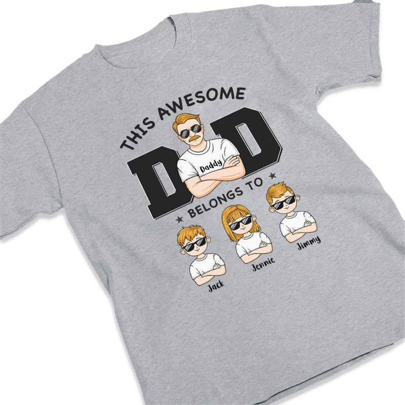 Dad, You're So Awesome - Family Personalized Custom Unisex T-shirt, Hoodie, Sweatshirt - Father's Day, Birthday Gift For Dad