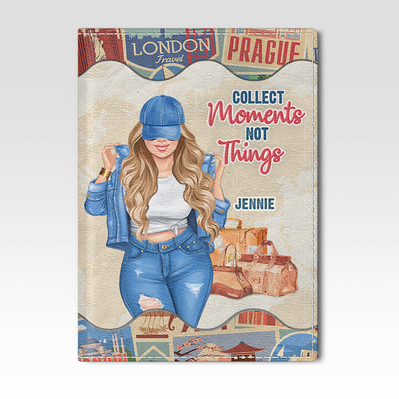 Travel Is The Healthiest Addiction - Travel Personalized Custom Passport Cover, Passport Holder - Holiday Vacation Gift, Gift For Adventure Travel Lovers