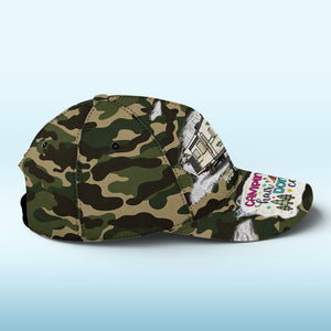 Camping Is My Favourite Therapy - Camping Personalized Custom Hat, All Over Print Classic Cap - Gift For Camping Lovers