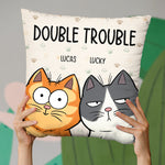 We're The Trouble - Cat Personalized Custom Pillow - Gift For Pet Owners, Pet Lovers