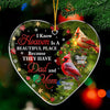 I Know Heaven Is A Beautiful Place - Memorial Personalized Custom Ornament - Acrylic Heart Shaped - Sympathy Gift For Family Members