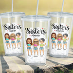 Friends Till The End - Bestie Personalized Custom Clear Acrylic Tumbler - Gift For Best Friends, BFF, Sisters