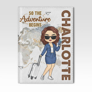Adventures Are The Best Way To Learn - Travel Personalized Custom Passport Cover, Passport Holder - Holiday Vacation Gift, Gift For Adventure Travel Lovers