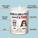 Dad, Please Light This - Family Personalized Custom Smokeless Scented Candle - Father's Day, Birthday Gift For Dad