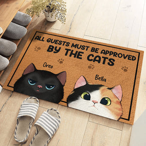 All Guests Must Be Approved - Cat Personalized Custom Decorative Mat - Gift For Pet Owners, Pet Lovers