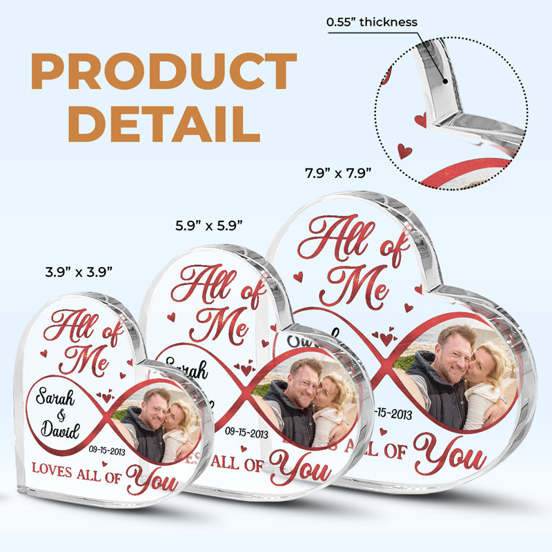 Custom Photo God Knew My Heart Needed You - Couple Personalized Custom Heart Shaped Acrylic Plaque - Gift For Husband Wife, Anniversary