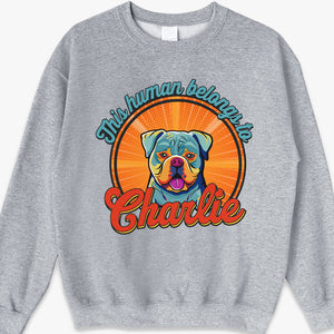 Custom Photo This Human Belongs To - Dog & Cat Personalized Custom Unisex T-shirt, Hoodie, Sweatshirt - Gift For Pet Owners, Pet Lovers