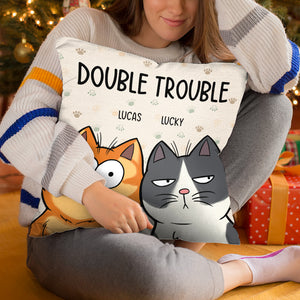 We're The Trouble - Cat Personalized Custom Pillow - Gift For Pet Owners, Pet Lovers