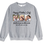 Custom Photo You're The World To Us - Family Personalized Custom Unisex T-shirt, Hoodie, Sweatshirt - Mother's Day, Birthday Gift For Mom