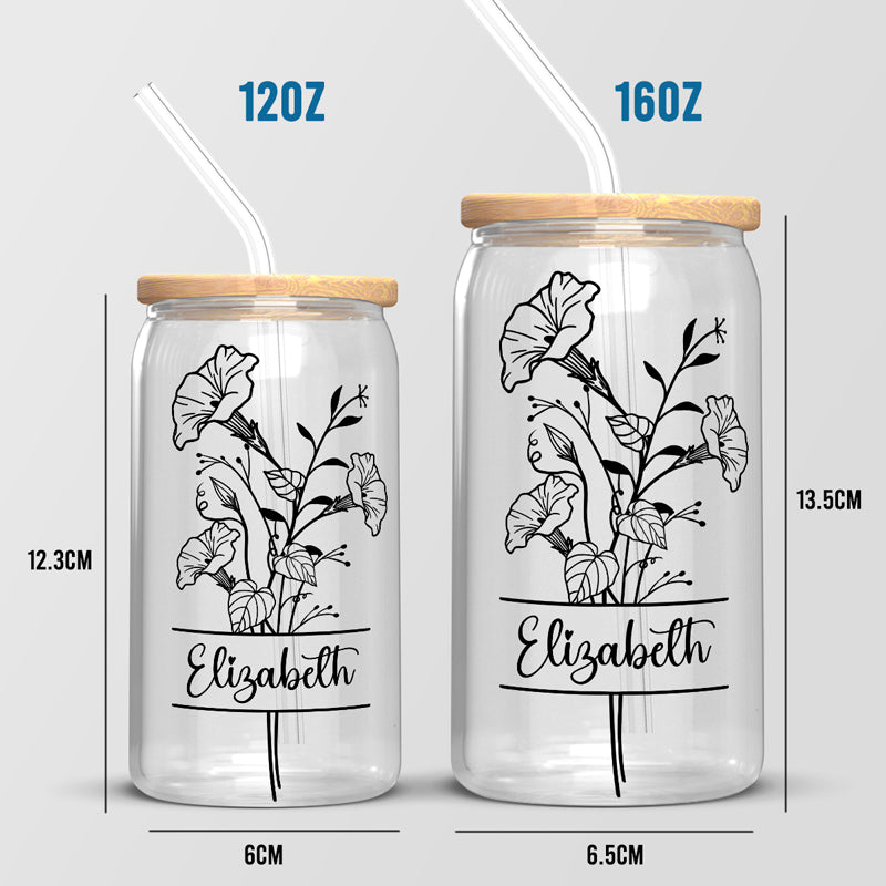 Be Yourself - Personalized Custom Glass Cup, Iced Coffee Cup - Birthday Gift, Gift For Yourself