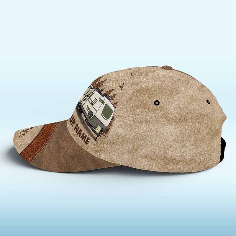 The Mountains Are Calling And I Must Go - Camping Personalized Custom Hat, All Over Print Classic Cap - Gift For Camping Lovers