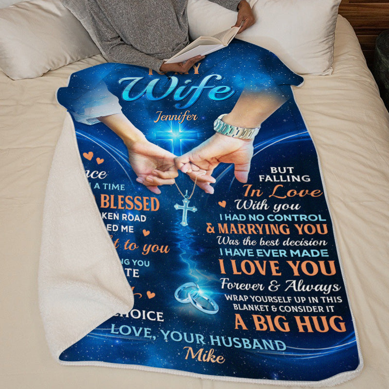 Wrap Yourself Up In This Blanket - Couple Personalized Custom Blanket - Gift For Husband Wife, Anniversary