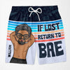 If Lost Return To Bae - Funny Personalized Custom Tropical Hawaiian Aloha Couple Beach Shorts - Summer Vacation Gift, Birthday Party Gift For Husband Wife