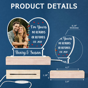 Photo personnalisée « Toi et moi, on a ça » – Cadeau pour couple avec lumière LED 3D personnalisée et personnalisée – Cadeau pour mari et femme, anniversaire