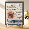 Custom Photo Don't Cry For Me I'll Be Okay - Memorial Personalized Custom Pet Loss Sign, Collar Frame With Stand - Sympathy Gift, Gift For Pet Owners, Pet Lovers