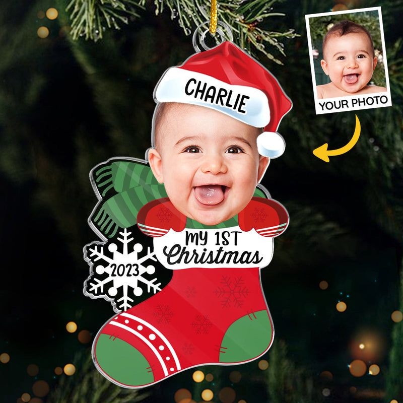 Custom Photo Cute Smart And A Little Bit Dramatic - Family Personalized Custom Ornament - Acrylic Custom Shaped - Christmas Gift For Baby Kids, Newborn Baby