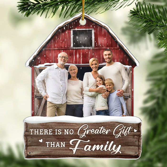 Family Custom Photo Enjoy The Christmas Season Together - Family Personalized Custom Ornament - Acrylic, Wood Custom Shaped - Christmas Gift For Family Members