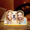 Photo personnalisée « Nous sommes une grande famille heureuse » - Lumière LED 3D personnalisée en forme de couple - Télécharger un cadeau photo pour mari, femme, propriétaires d'animaux, amoureux des animaux