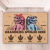 Grandkids Spoiled Here - Family Personalized Custom Home Decor Decorative Mat - House Warming Gift, Gift For Grandpa, Grandma