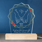 From Our First Kiss Till Our Last Breath - Couple Personalized Custom Shaped 3D LED Light - Gift For Husband Wife, Anniversary
