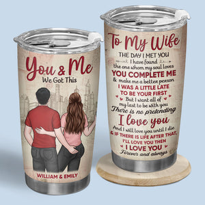 I Love You Forever And Always - Couple Personalized Custom Tumbler - Gift For Husband Wife, Anniversary