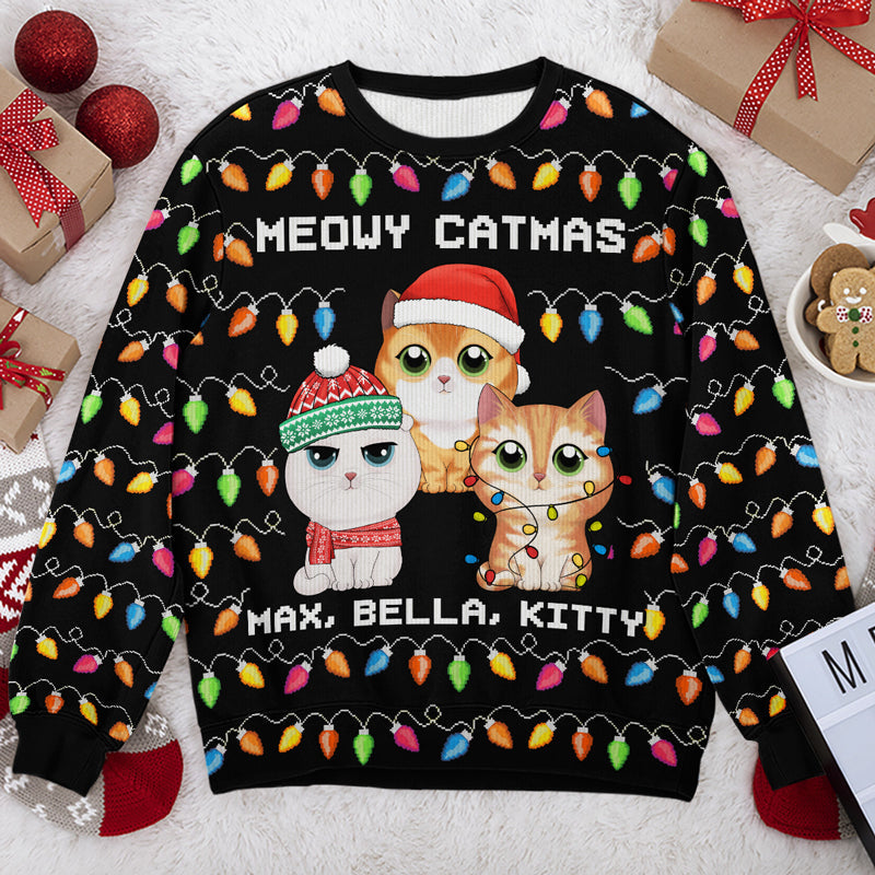 It's The Most Beautiful Time Of Year - Cat Personalized Custom Ugly Sweatshirt - Unisex Wool Jumper - Christmas Gift For Pet Owners, Pet Lovers