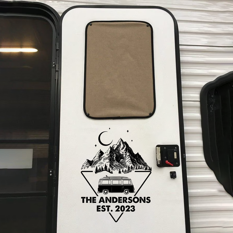 Camping Is My Therapy In Nature's Embrace - Camping Personalized Custom RV Decal - Gift For Camping Lovers