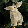 Custom Photo Lovely Rabbit - Rabbit Personalized Custom Ornament - Acrylic Custom Shaped - Christmas Gift For Pet Owners, Pet Lovers