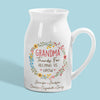 Thanks For Helping Us Grow - Family Personalized Custom Home Decor Flower Vase - House Warming Gift For Grandma, Mom
