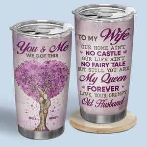 You Are My Queen Forever - Couple Personalized Custom Tumbler - Gift For Husband Wife, Anniversary