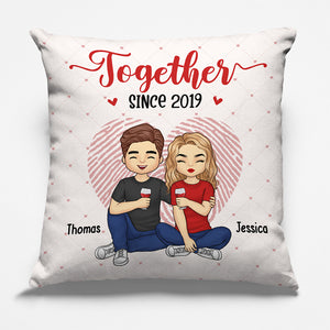 Tomber amoureux à nouveau - Coussin personnalisé pour couple - Cadeau pour mari et femme, anniversaire