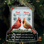 My Mind Still Talks To You - Memorial Personalized Custom Ornament - Acrylic Custom Shaped - Christmas Gift, Sympathy Gift For Family Members