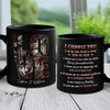 Hand In Hand Side By Side - Couple Personalized Custom Black Mug - Gift For Husband Wife, Anniversary