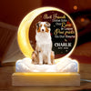 Photo personnalisée avec empreintes de pattes sur nos cœurs - Lampe LED 3D personnalisée en forme de mémorial - Cadeau de condoléances pour les propriétaires et les amoureux des animaux