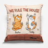 La vie est meilleure sur le canapé - Coussin personnalisé pour chat - Cadeau de Noël pour les propriétaires et les amoureux des animaux