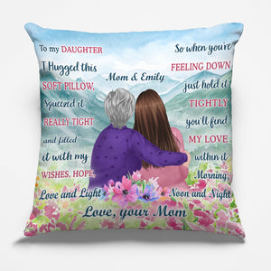 Ma douce fille - Coussin personnalisé pour la famille - Cadeau d'anniversaire de maman
