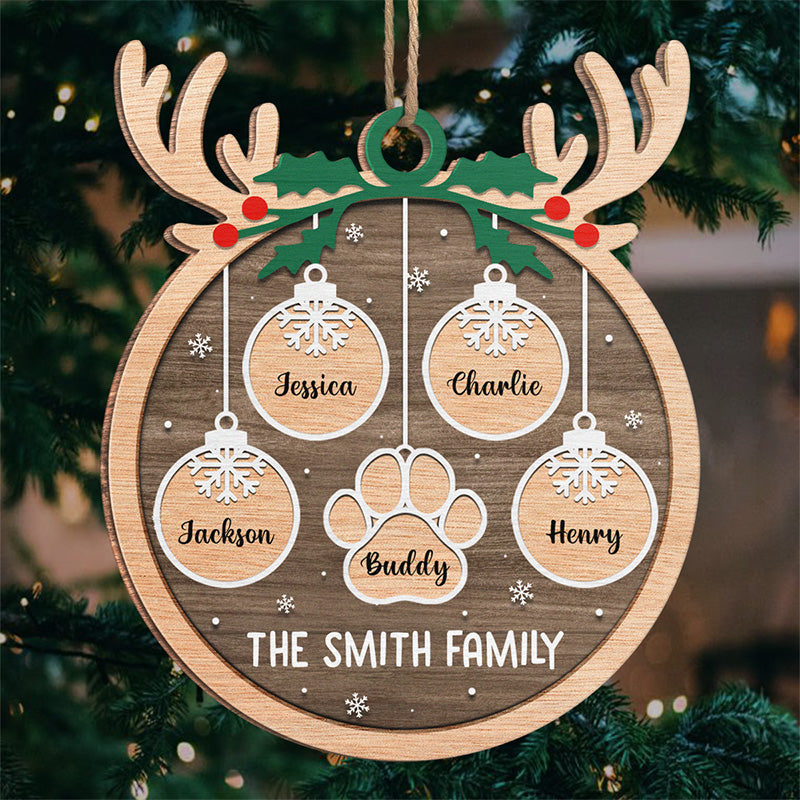 A Time Of Warmth And Togetherness - Family Personalized Custom Ornament - Wood Custom Shaped - Christmas Gift For Family Members