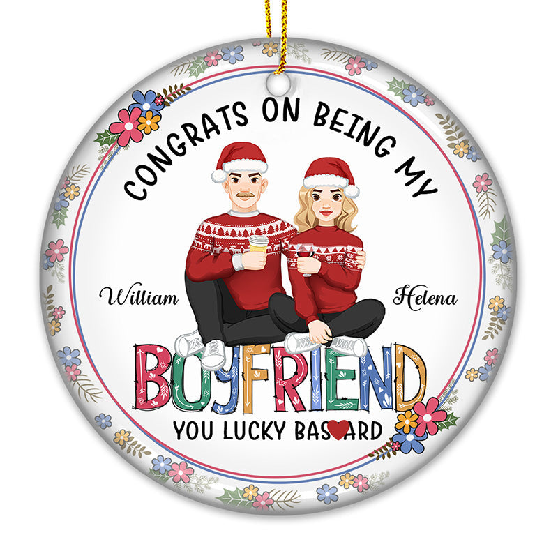 You Are My Christmas Wish - Couple Personalized Custom Ornament - Ceramic Round Shaped - Christmas Gift For Husband Wife, Anniversary