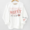 Every Day I'm With You I Love You More - Couple Personalized Custom Unisex Sweatshirt With Design On Sleeve - Gift For Husband Wife, Anniversary